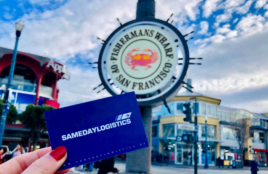 Samedaylogistic am Fisherman`s Wharf in San Francisco